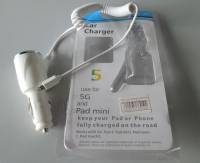 Устройство зарядное для мобил. тел. из прикуривателя 12В в 1 USB разъема + кабель iPhone 5/6, iPad 4.2A (No name)