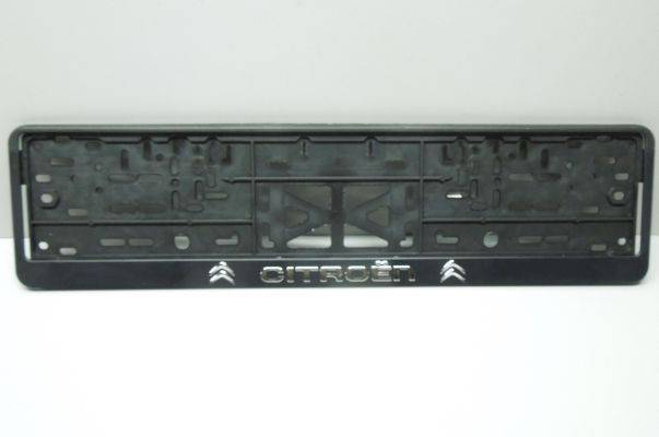 Рамка под номер Citroen с серебристым рельефом с защелкой