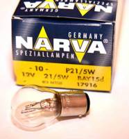 Лампа 12V P21/5W 2-х контакт. (BA15d) блистер 2шт (NARVA) (10)