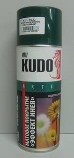 Декоративное покрытие стекла "Эффект инея" зеленый 520мл аэрозоль (Kudo) (6)