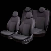 Чехлы на сиденье Nissan Almera-2 N16 02.2000-02.2006г. 60/40 3Г Дублин Жаккард черный (разд.зад.спинка)