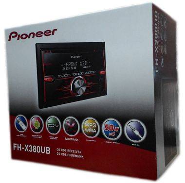 PIONEER Проигрыватель FH-X380UB CD/MP3, USB, Bluetooth (2DIN)