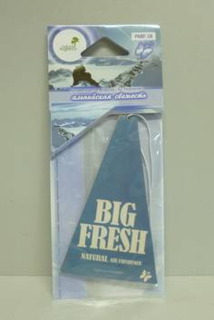 Освежитель (ароматизатор) подвесной картон BIG FRESH альпийская свежесть (10/200) (FKVJP)