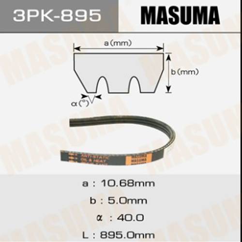 Ремень поликлиновый 3PK895 (Masuma)