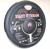 Оплетка руля XL 41-42 см винил "Speed Racing" (FAST STREAM)