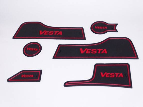 Коврики декоративные Vesta надпись красная
