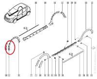 Молдинг арки бампера Renault Sandero Stepway перед. прав. до 2014 г.