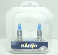 Лампа NARVA H1-12-85 +30% RANGE POWER WHITE 4500К (набор 2шт H1 + 2шт W5W)