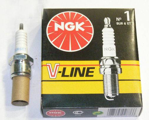 Свеча зажигания NGK V-Line 01 (BUR6ET) Audi 80,100; VW Golf, Passat 3-х элект.(4шт) (30)