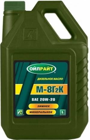 Масло моторное М8-г2К OIL RIGHT 20W20 2490