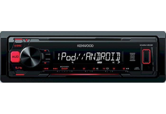 KENWOOD Проигрыватель KMM-202 MP3, AUX, USB Audio и Auto для устройств Android, разъем для управления кнопками на руле