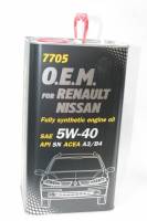 ГСМ Масло MANNOL O.E.M. 7705 Renault Nissan 5W40 (4л.) синт.