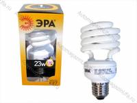 Лампа энергосберегающая ЭРА SP-23-827-E27 мягкий желтый свет 2700К аналог 120Вт