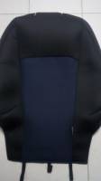 Чехлы на сиденье Lada Vesta 2180 Дублин Жаккард черно-синий (разд. зад. спинка) (LORD AUTO)