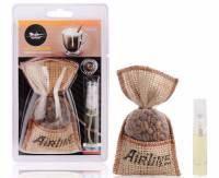 Освежитель (ароматизатор) подвесной мешочек с кофе Airline Горячий шоколадсо спреем 5мл