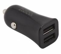 Зарядное устр-во в прикур. 2 USB 2.4A черный