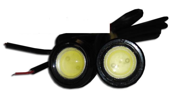 Фара дневные ходовые огни HDX-D014 LED врезные линзованные глазки комплект 2шт.
