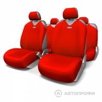 Чехлы на сиденья "Майка" R-1 SPORT PLUS полиэстер красные (9пр) (Autoprofi) (6)