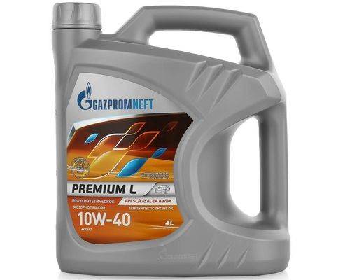 Масло моторное Gazpromneft Premium L 10W-40 ACEA A3/B4, API SL/CF п/синт. (4л)