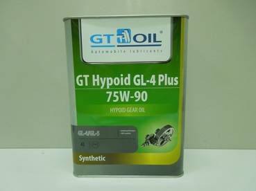 Масло трансмиссионное GT Hypoid GL-4 Plus 75W-90 GL-4/GL-5 синт. (4л) Корея (4) (GT OIL)