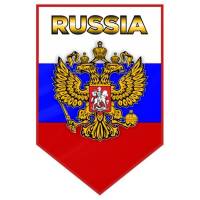 Вымпел пятиугольный Флаг Россия с орлом (100x150)