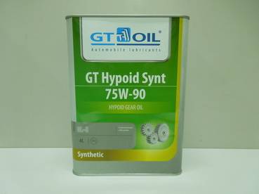 Масло трансмиссионное GT Hypoid Synt 75W-90 GL-5 синт. (4л) Корея (4) (GT OIL)