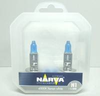 Лампа NARVA H1-12-85 +30% RANGE POWER WHITE 4500К (набор 2шт H1 + 2шт W5W) (10)