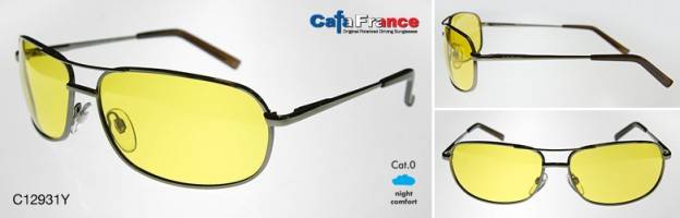 Очки водителя поляризационные желтая линза мужские Cafa France (12)