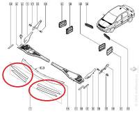 Накладка решетки радиатор Renault Logan (хром)
