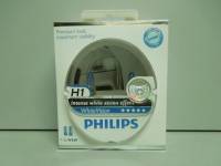 Лампа PHILIPS H1-12-55 +60% White Vision 4300К (набор 2шт Н1 + 2шт W5W)  