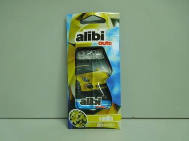 Освежитель (ароматизатор) подвесной жидкий ALIBI AUTO ваниль (Azard Group) ABA-12
