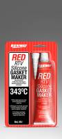 Герметик-прокладка красный высокотемперат. силиконовый 85 гр (RUNWAY) (12/144)