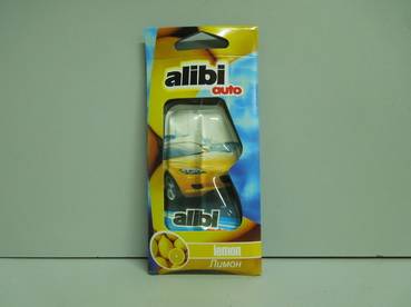 Освежитель (ароматизатор) подвесной жидкий ALIBI AUTO лимон (Azard Group) ABA-20
