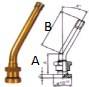 Вентиль для грузовых бескамерных шин (длина 25-70 мм. отвер.9,7) (Rossvik)