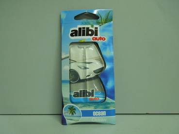 Освежитель (ароматизатор) подвесной жидкий ALIBI AUTO океан (Azard Group) ABA-19