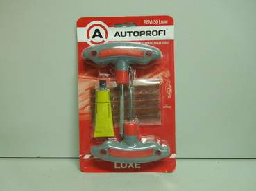 Набор для ремонта бескамерных шин LUXE (шило, клей, рашпиль, жгут) (Autoprofi)