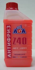 Антифриз AGA 001Z (-40*) красный 1л (10)