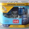 Лампа Clearlight H4-12-60/55 XenonVision Long Life 6000К ярко-белая (набор 2шт H4 +W5W)