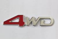 Эмблема надпись 4WD 3,0х12,5см красная