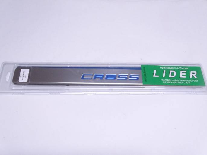 Накладка порога салона /2180 Lada Vesta Cross/ /хром/ 4 шт (LIDER)