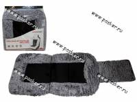 Накидка на сиденье меховая AUTOSTANDART искусственная шерсть серая/черная 101308