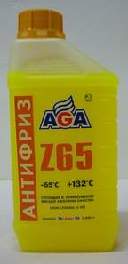 Антифриз AGA 042Z (-65C) желтый 1л (10)