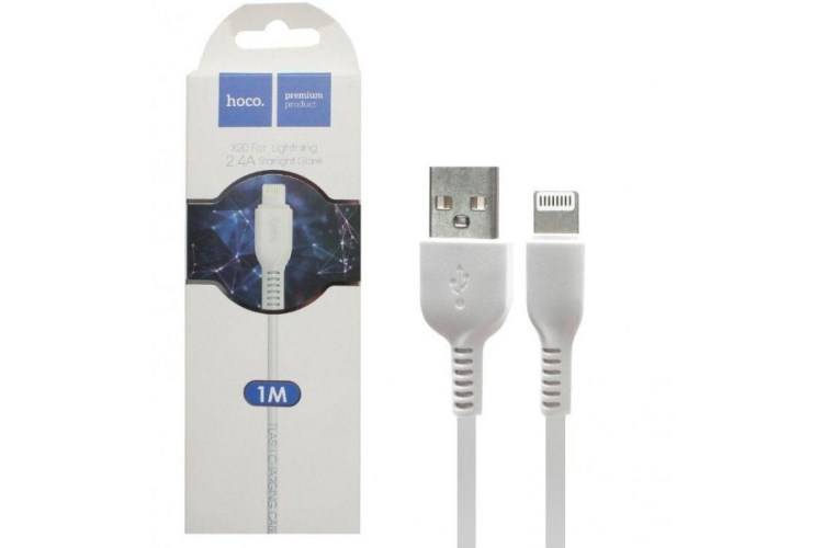 Дата-кабель универ. lightning USB /Iphone/ 1 м белый (HOCO.)