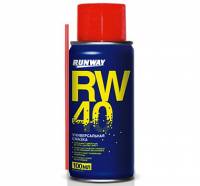 Смазка проникающая 100мл аэрозоль RW-40 (аналог WD-40) многофункциональная (RUNWAY) (24)