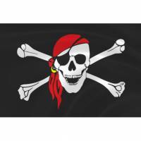 Флаг Пиратский 60х40 с флагштоком