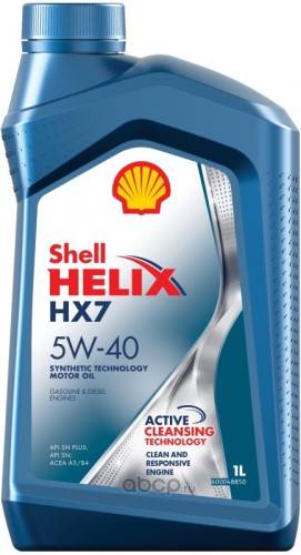 Масло моторное Shell Helix HX7 5W40 SN/CF A3/B3 A3/B4 (1л.) п/синт. (бенз, диз.)