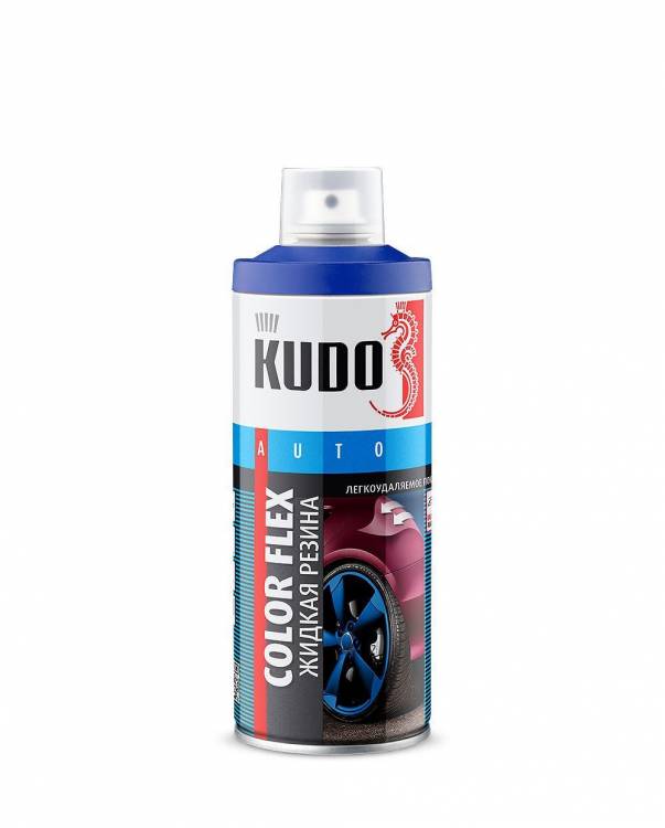 Антикоррозийное покрытие (Color Flex) Жидкая резина KUDO KU-5505 520мл голубой 20379