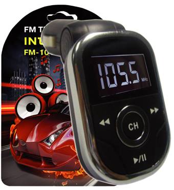FM-трансмиттер INTEGO FM-101 USB, MicroSD, пульт