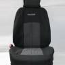 Чехлы на сиденье /Hyundai Solaris-1/ седан с 2011 г. Жаккард черный (разд. зад. спинка) (TREND NEW)