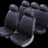 Чехлы на сиденья Mitsubishi Lancer X седан 07-- Senator Atlant разд. экокожа черные (Azard Group)